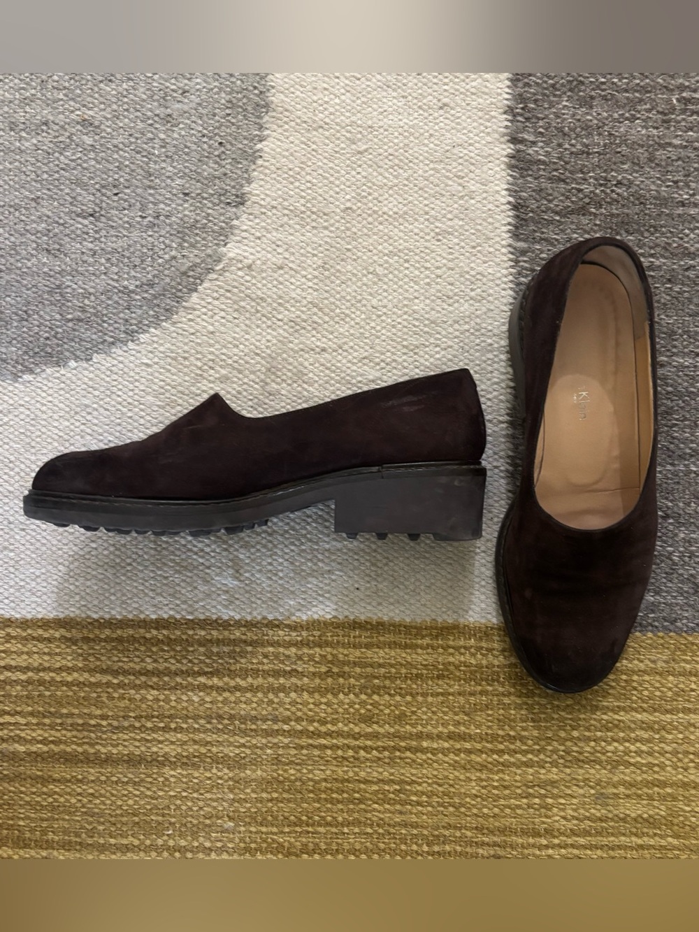 Calvin Klein Women’s Suede Slip-On Dress Loafers in Dark Brown - Picture 3 of 3
